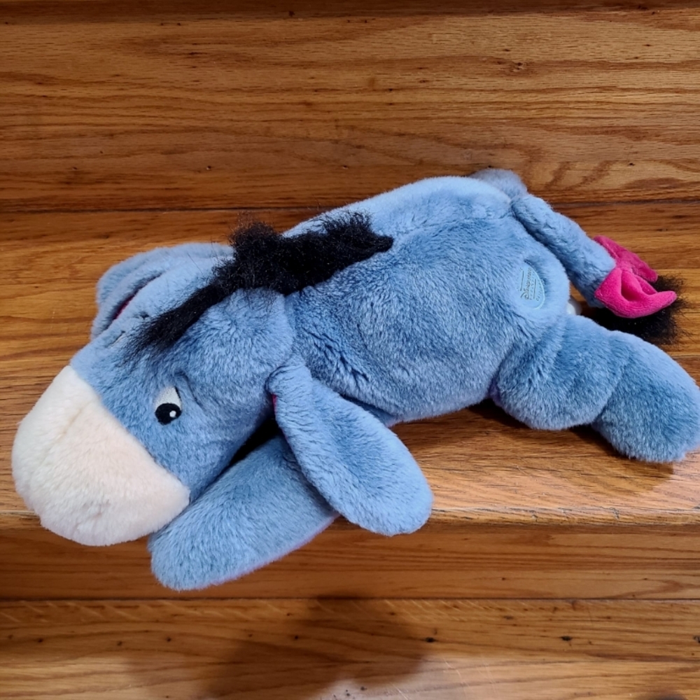 Disney Store Soft Eeyore Bean Bag Plush Detachable Tail